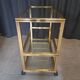 Pierre Vandel serving trolley in gold aluminum