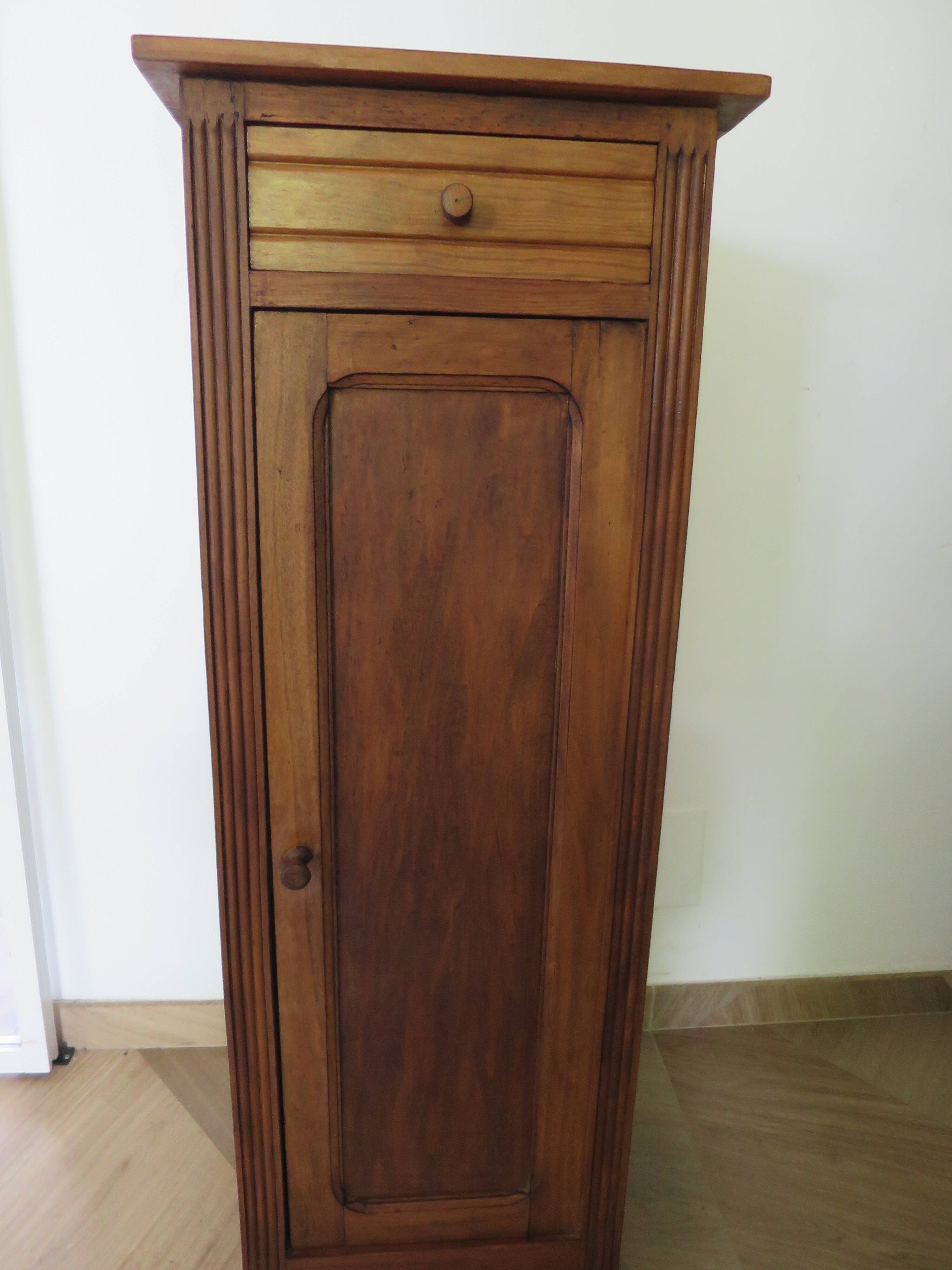 vintage - jam cabinet - side table - 1 drawer - 1 door - rustic style