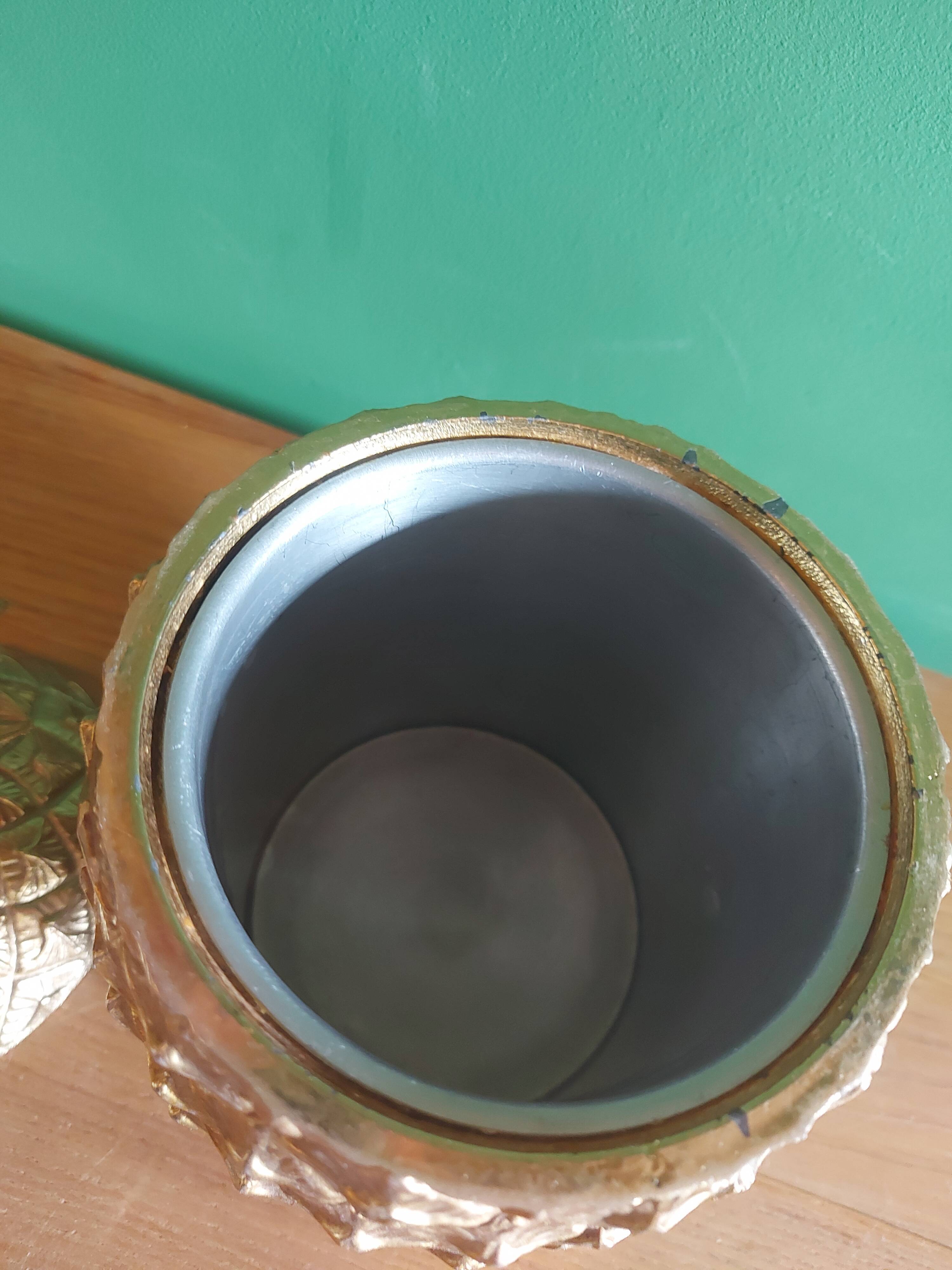 Pineapple ice bucket in golden metal Mauro Manetti