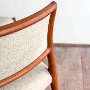 Set of 6 chairs #80 in teak by Niels O. Møller, JL Moller, Mid Century