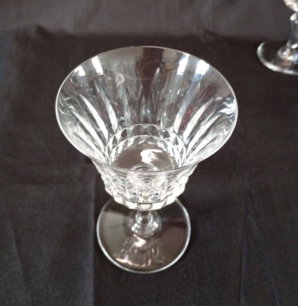 Set of 12 Baccarat Piccadilly Cut Crystal Red Wine Goblets