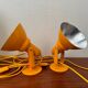 2 appliques murales vintage en métal jaune Ikea