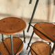 Lot de 7 tabourets tripodes vintage style industriel 1960-80’s