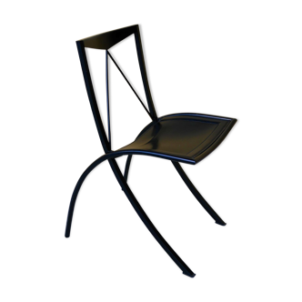 Chaise pliante vintage par Cattelan Italia en cuir et métal