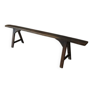 banc ancien en bois long