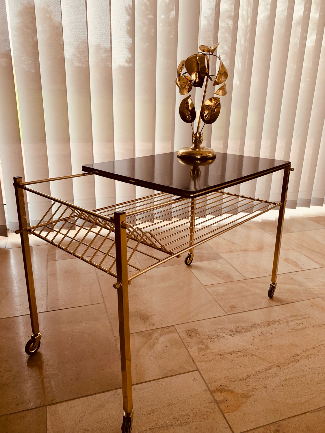 Vintage 60's vinyl side table/coffee table