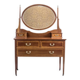 Antique English Softwood and Mahogany Veneer Vanity Table by Maple & Co., 1890s