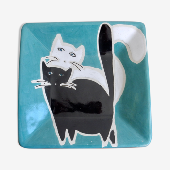 Plate ceramic cats Olaria Nova Lagos