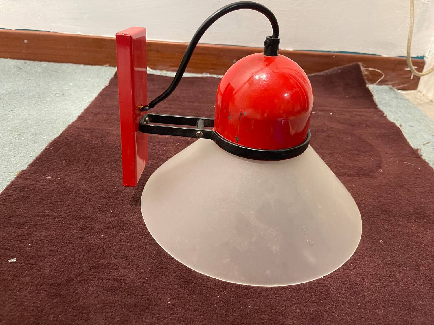 Industrial Red Sconces Set of 2 1970’s