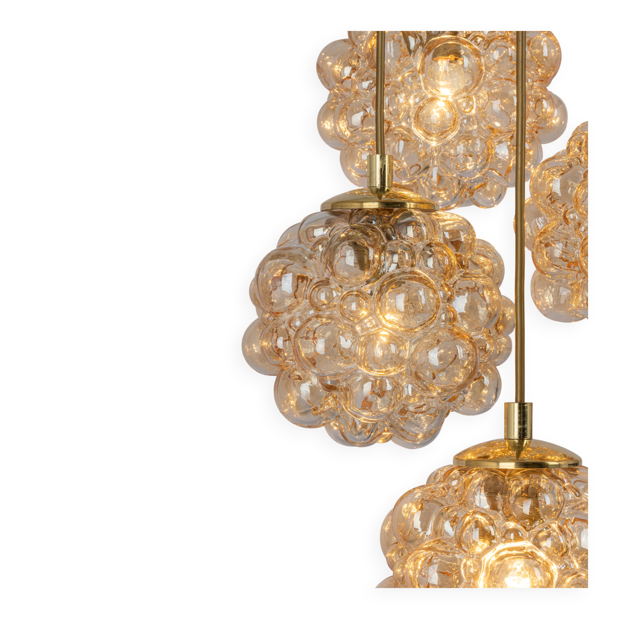 Grand cascading bubble glass chandelier Limburg, Germany, 1970s.