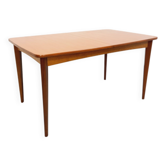 Rectangular dining table in vintage Scandinavian style from the 50s and 60s, made of teak.