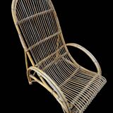 Énorme paire de fauteuil en Rotin des années 50 Sud de la France