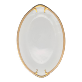 Oval flat Limoges golden tower