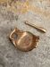 Vintage wood and bronze ashtray, standing ashtray, gilded bronze ashtray