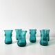 Set of bubble glass water glasses from the 1960s.