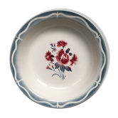 Plat rond creux Nina Rosa Digoin Sarreguemines