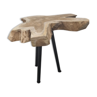 Table d'appoint en bois massif brute