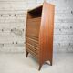 Secrétaire vintage en bois et rotin