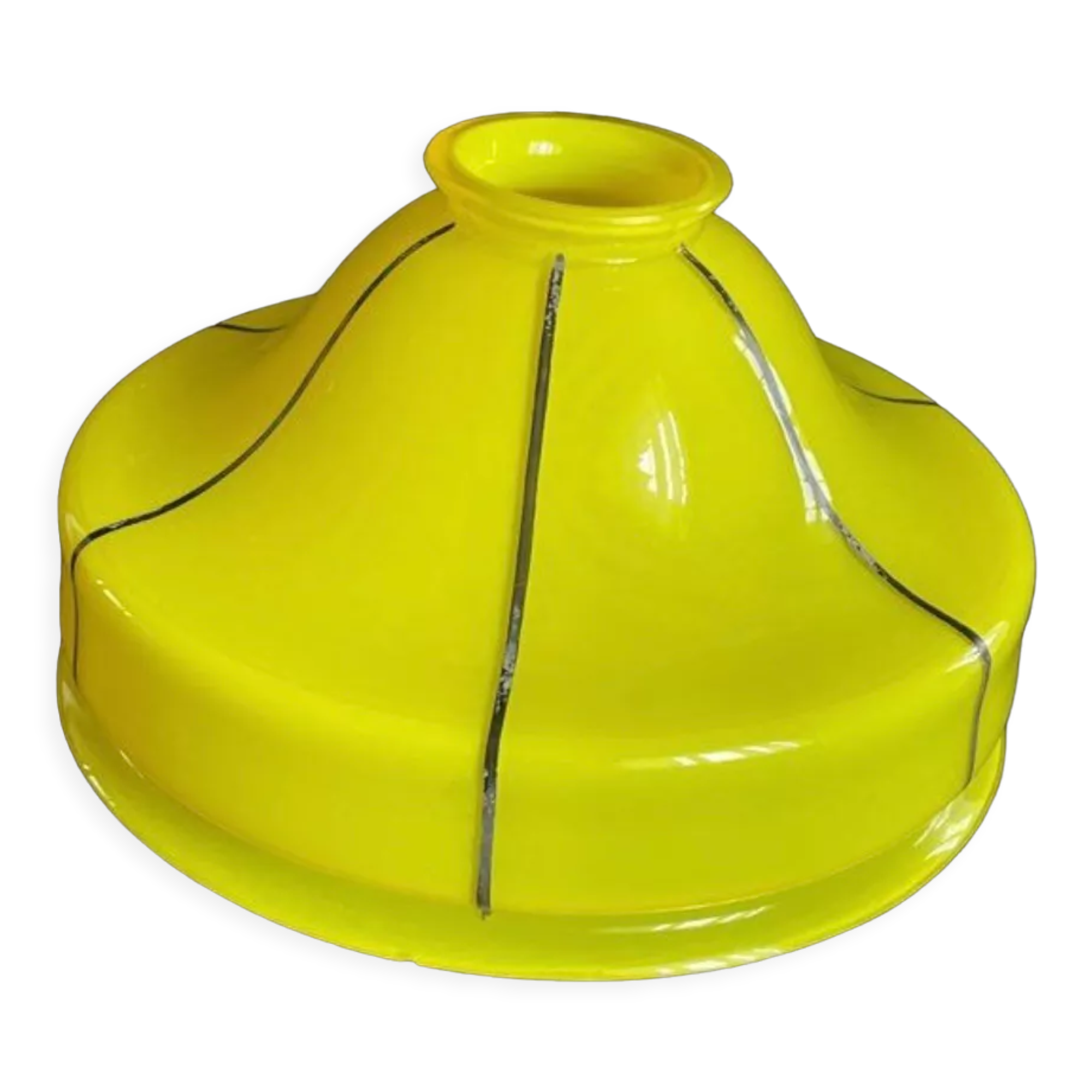 Hanging lamp, Murano yellow, lemon, 1960