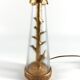 Vintage lamp base signed Pierre Casenove, gilded bronze, glass, 1970s.