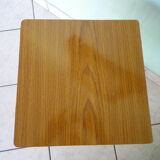 Formica side shelf, 2 shelves, gold metal - 60s