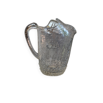 Special crackled glass pitcher with spikes