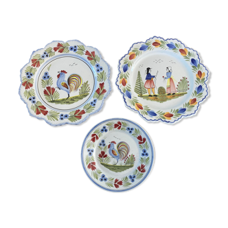 3 assiettes Quimper