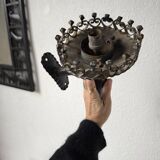 Black metal brutalist wall lights