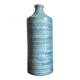 Vase rouleau en grès bleu turquoise 1970