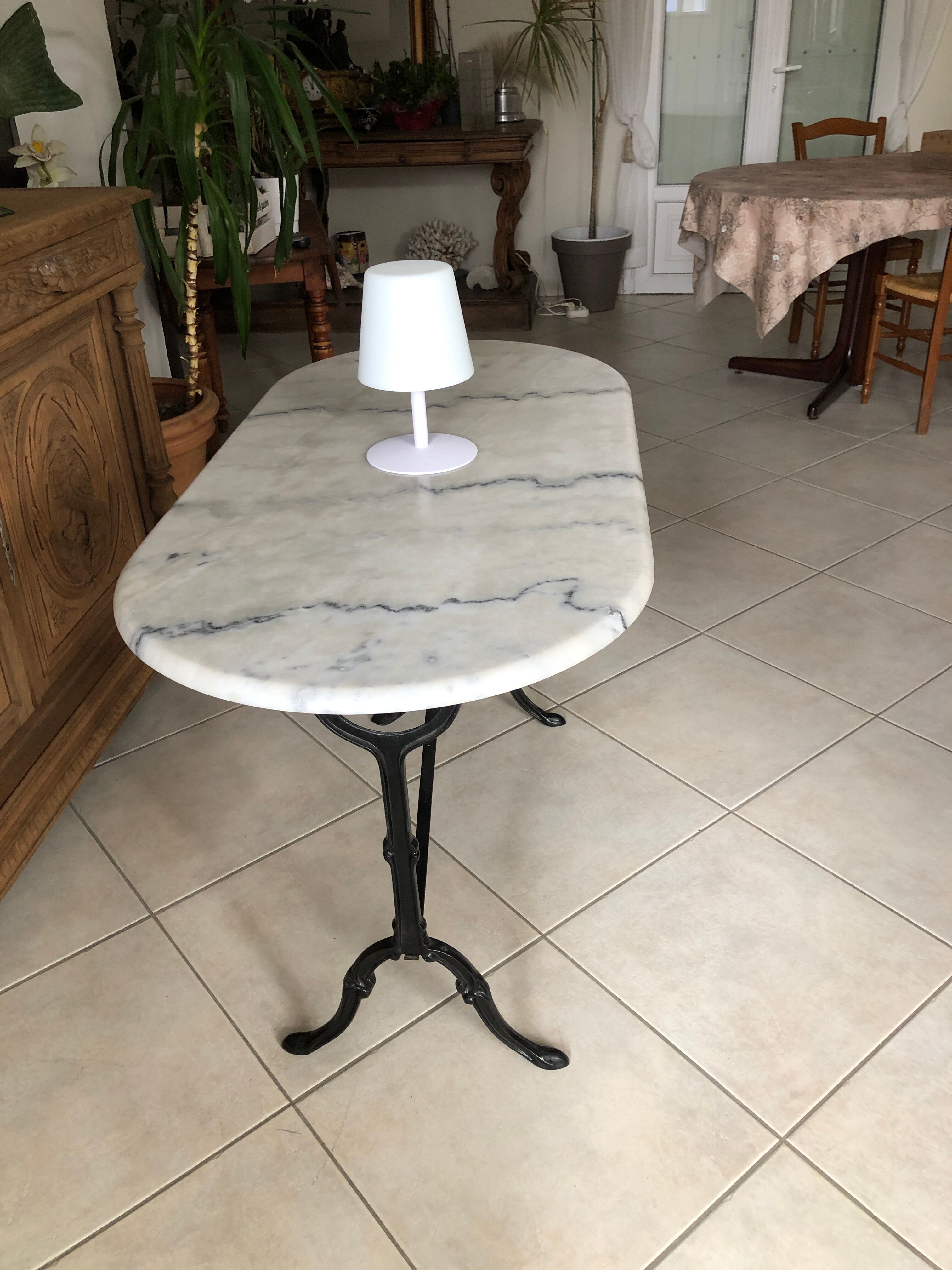 Marble bistro table