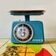 Stube - balance de cuisine vintage bleue en métal émaillé - force 10