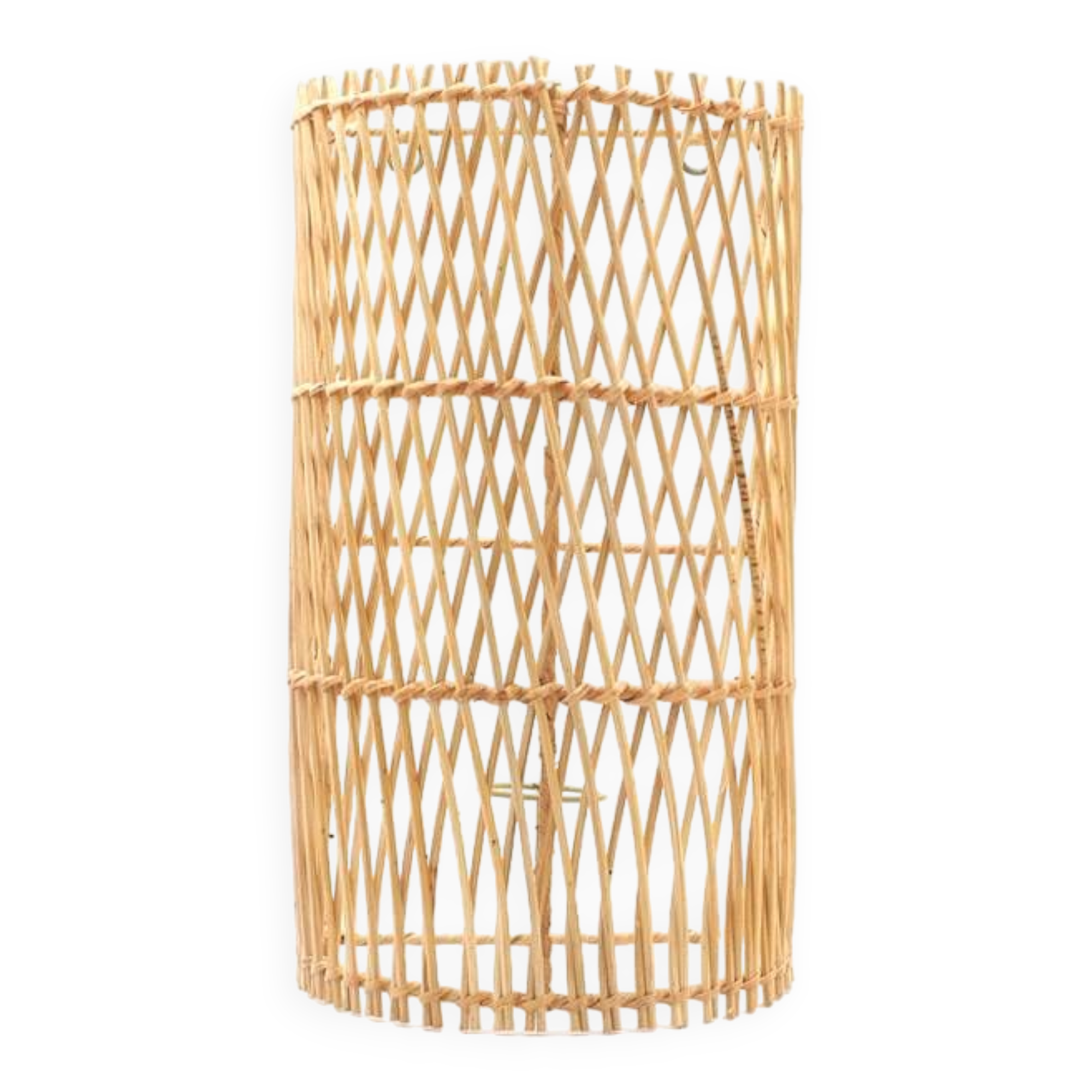 Natural rattan wall light