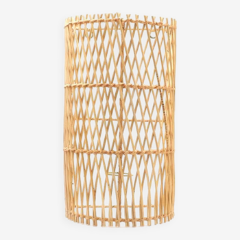 Natural rattan wall light