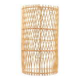 Natural rattan wall light