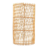 Natural rattan wall light