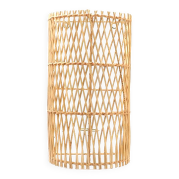 Natural rattan wall light