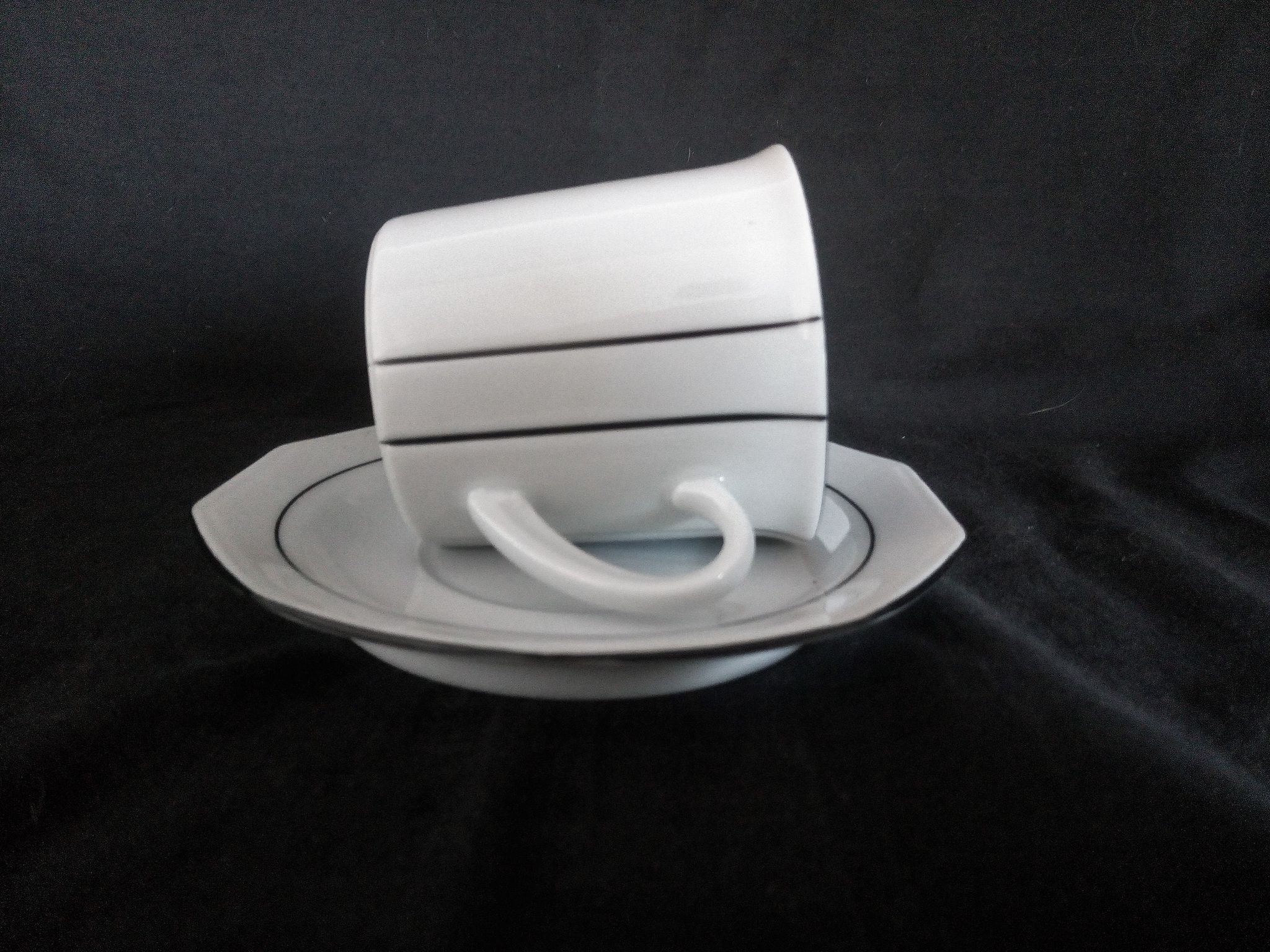 Art Deco coffee service for 6 people in porcelain Winterling Marktleuthen Bavaria (22 pieces)
