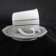 Art Deco coffee service for 6 people in porcelain Winterling Marktleuthen Bavaria (22 pieces)