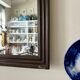 Dark wooden mirror ☐ 49.5 x 40 cm