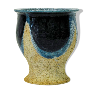 vase en bleu et beige