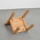 Solid beech chairs with log backs, French work, 1980