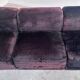 Dark aubergine velvet modular sofa, 1970s