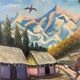Lot of two signed African landscapes