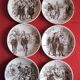 6 decorative plates "bike" sarreguemines