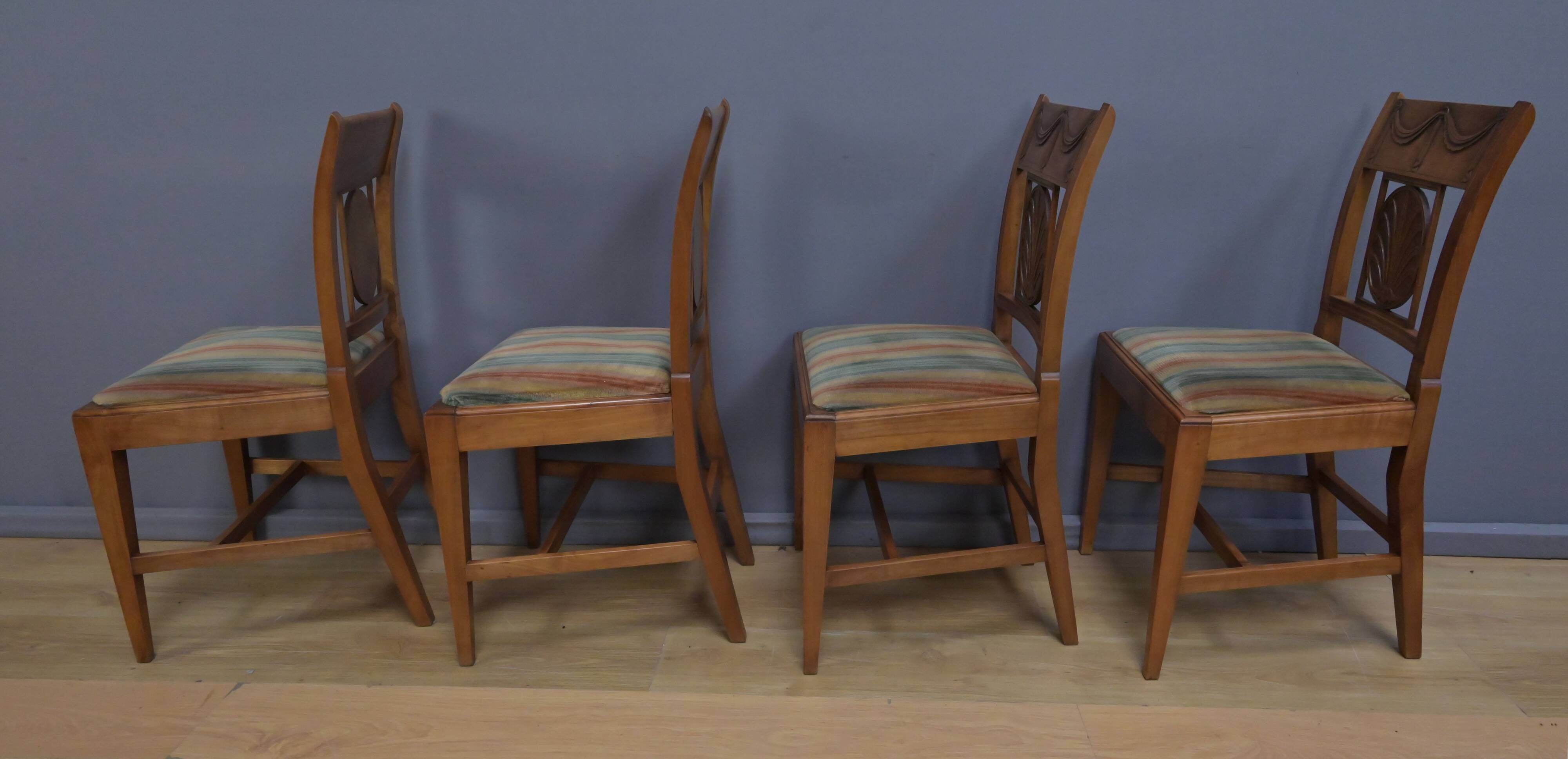 Set of 12 Provençal Chairs in Cherry Wood – Mid 20th Century