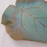 Ceramic Dish Vine Leaf Signature to identify X Luc (40cm)
