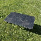 Antique black metal folding table – good quality