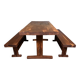Oak dining table with 2 benches Minimalist Brutalist Wabi Sabi