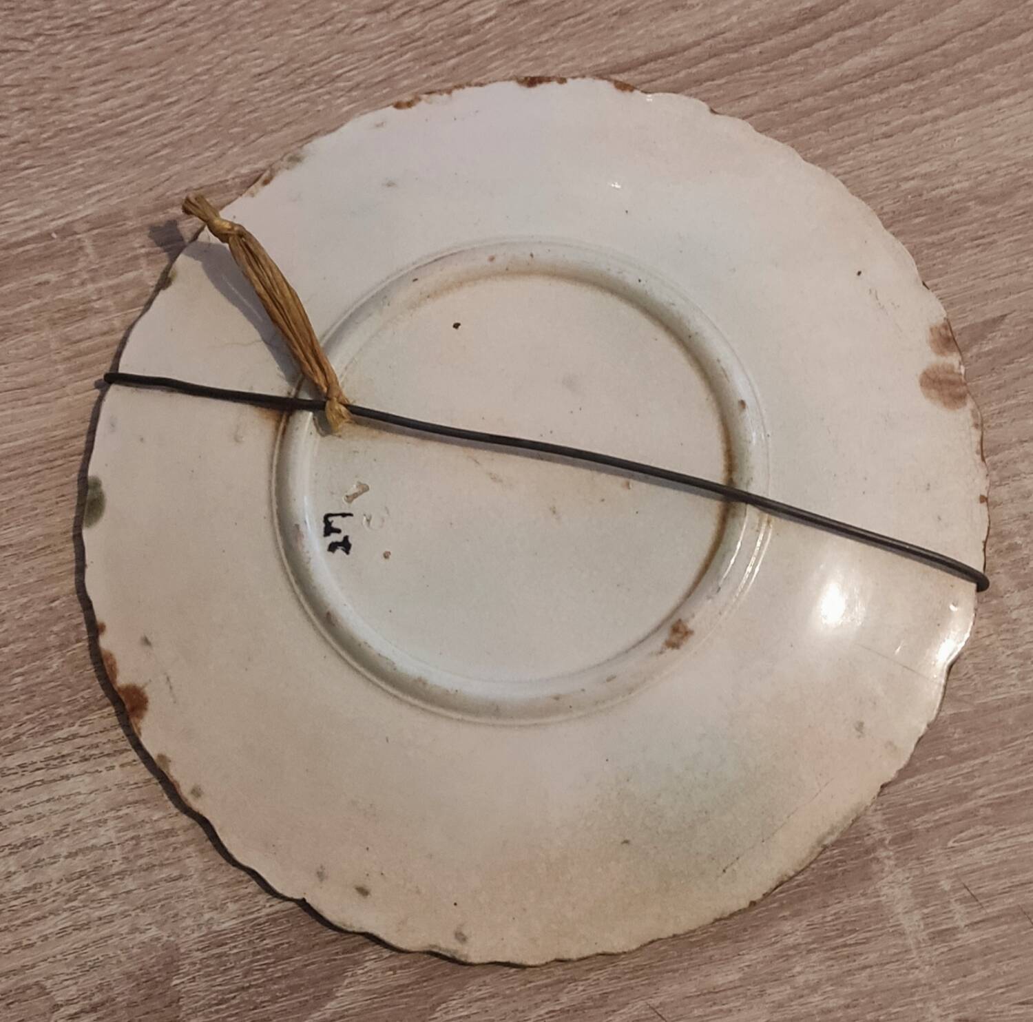 Ceramic Majolica Barbotine Plate
