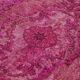 Overdyed Wool Vintage Handmade Carved Rug 188 cm x 302 cm